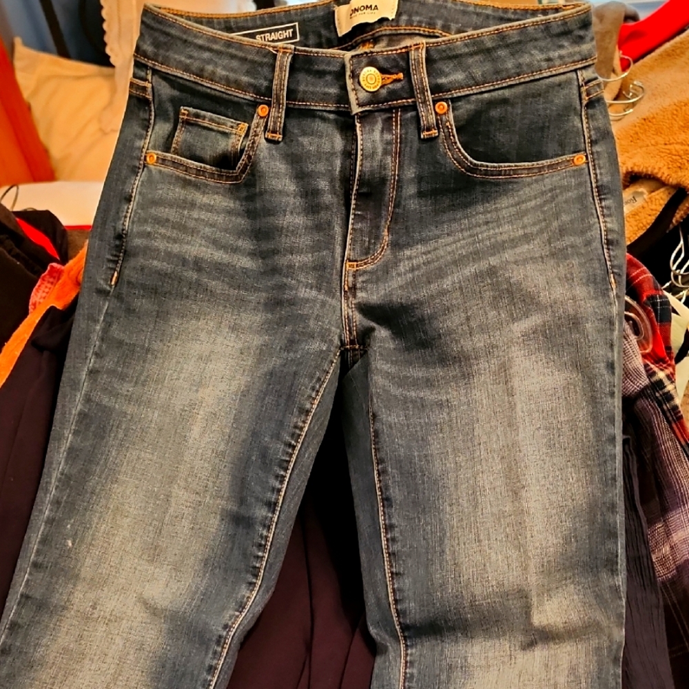 Sonoma Women's Straight Leg Blue Jeans